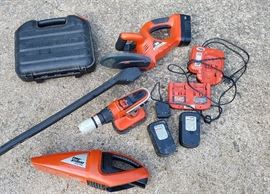 complete Black and Decker cordless tool set