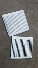Steel vent grill covers from antique furnace(s)