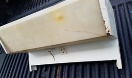 Vintage bathroom light with outlet