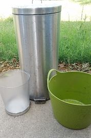 trash cans and bucket assortment