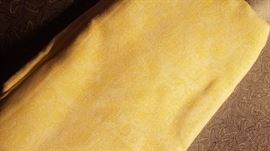 cheerful yellow table cloth 1960s