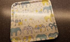 pop art elephant platter