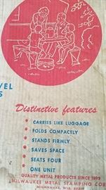 Detail on portable picnic table