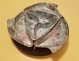 amazing snack tray set on lazy susan