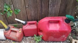 assortment of gas cans for sale