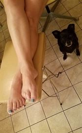 foot stool/ottoman "in use"