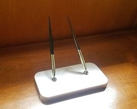 Mad men executive pen set with chrome base