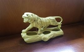 Large ceramic TV tiger planter