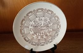 1960 Zodiac calendar plate