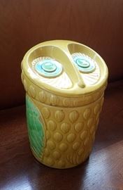Ceramic owl cookie jar