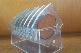 Lucite coaster set