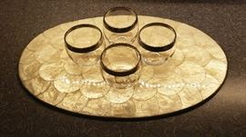 Cadiz shell serving tray