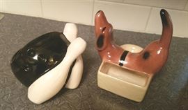 Bowlers asht tray/potter. Weiner dog store-all