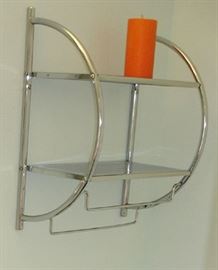 chrome bathroom shelf