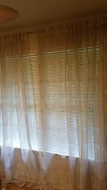 Large/pretty sheer curtains and rod