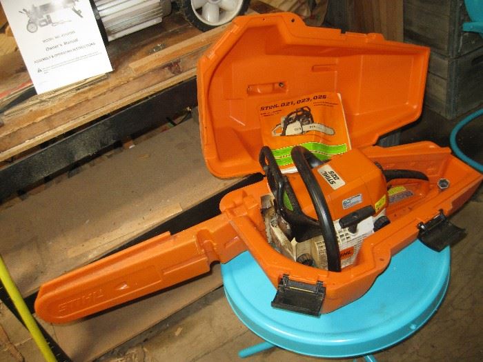 Stihl Brand Gas Chain Saw with Case