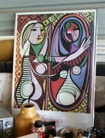 Picasso poster....not sure I understand this one....maybe this is how she sees herself in the mirror...or maybe I am just missing it altogether.