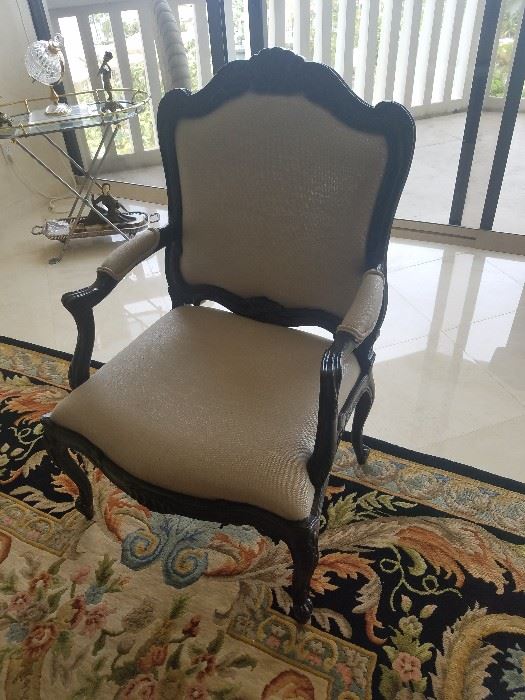 Pair of Arm Chairs Off White