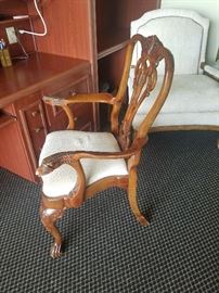 Vintage Swan & Claw Feet Arm Chair