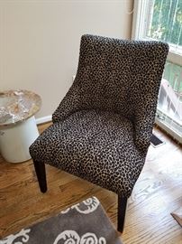 leopard print side chair