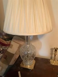 Waterford style crystal lamp