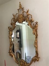 Friedman Brothers NYC Chippendale gilded mirror