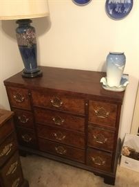 Baker larger burl wood chest with extension top