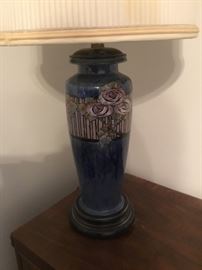 Art Deco pottery lamp