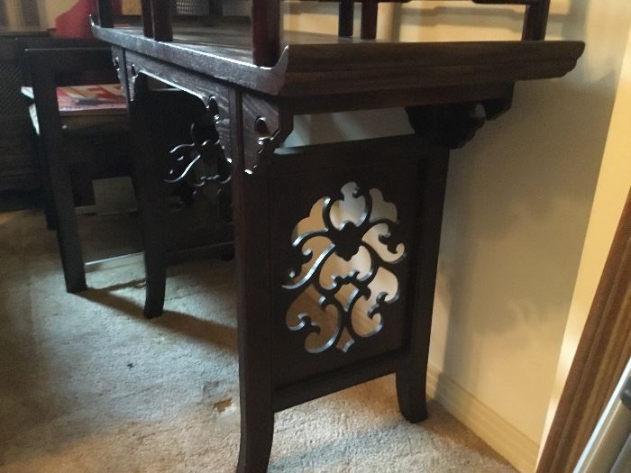 Baker signed Oriental console table