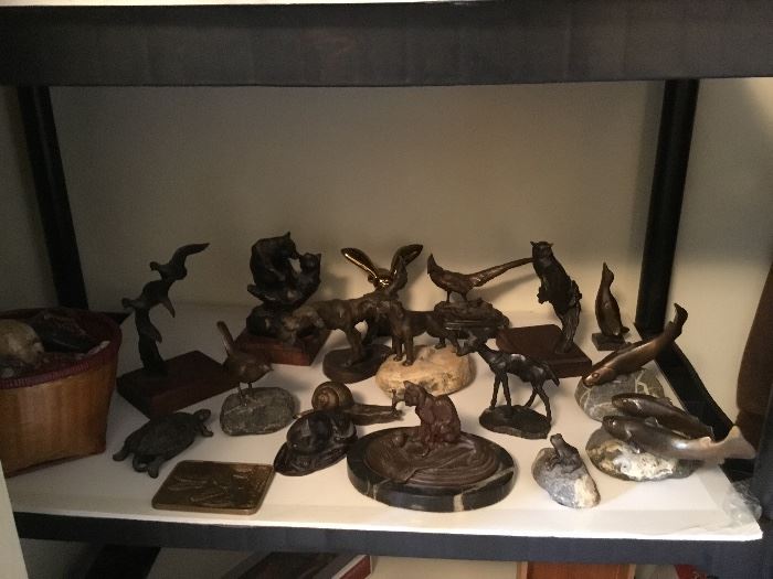 Collection of small animals bronzes