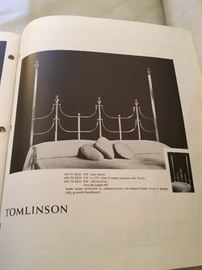 Tomlinson original catalog with full size bed frame for sale