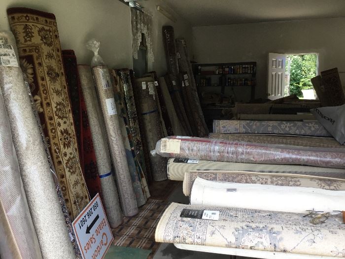 Yes, we are in the rug business! Kidding, this estate has at least 40 Rugs/carpet brand new with tags on
