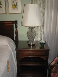 Pair of lamps and bedside tables
