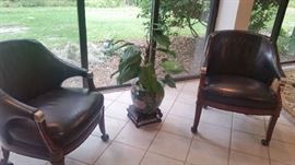 Black leather chairs