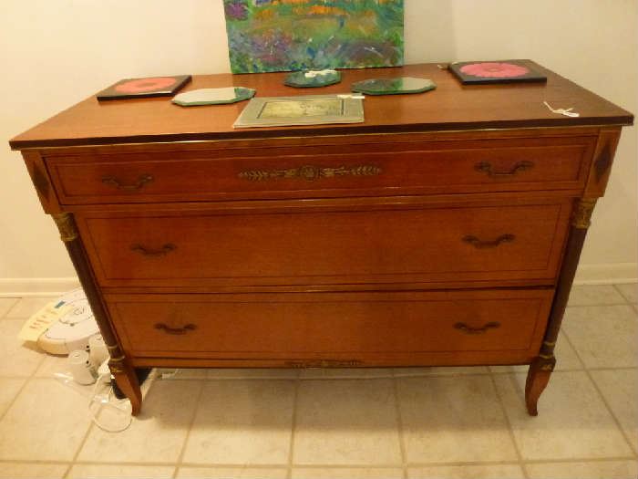 RWAY mahogony chest of drawers brass hardware