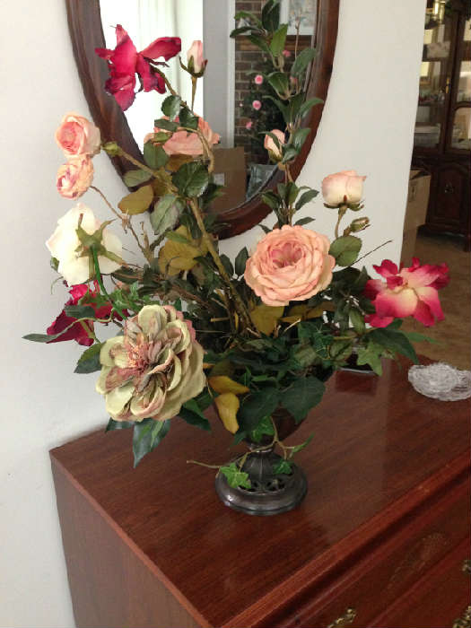 Assorted floral arrangements.
