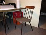 Mid-century table and 8 chairs.