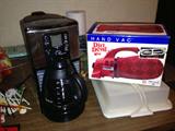 Assorted small appliances.