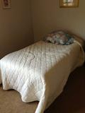 Twin size bed.