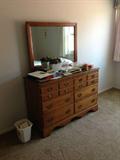 Dresser and mirror.