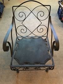 2 Vintage Metalcraft Cast Iron Chairs
