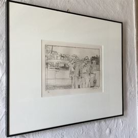 Ken Schneider...signed and numbered.  Art measures 7"H x 10"W (15"H x 18"W with frame)