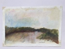 Artist Hermine Salky ...measures 7.5"H x 11"W