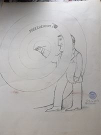 Saul Steinberg's Preferendum 70....measures 23"W x 29"H