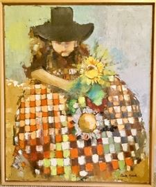 Claude Nicaud original....art measures 28 1/2"H x 23 1/2"W.