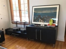 Contemporary black console from Centro