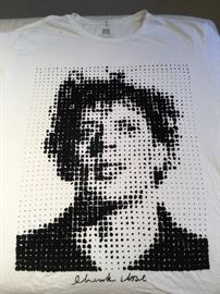 Gap Whitney Biennial Chuck Close Portrait Tee of Phillip Glass