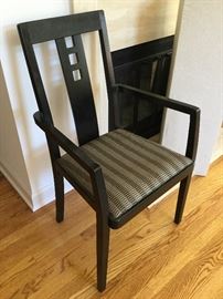 Pace dining chairs with Designer Josef Hoffman fabric dining chairs.  Eight side plus two captains chairs available.