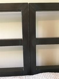 Close up of the Room and Board Parsons beds. This is two twins put together to make a King. 