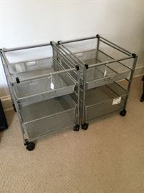 Elfa rolling storage carts 